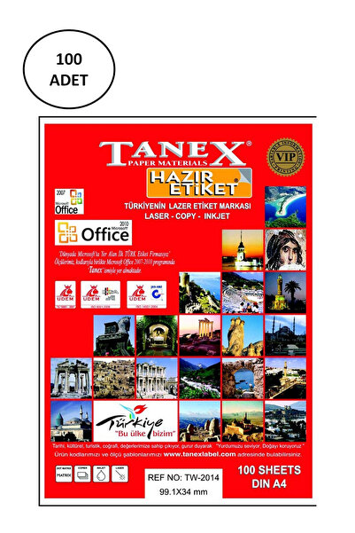 Tanex Alray TW-2016 99.1x34 mm laserska etiketa 100 komada