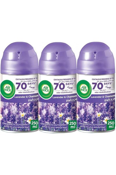 Air Wick Lavender Freshmatic Air Freshener Refill, Pack of 3 x 250ml