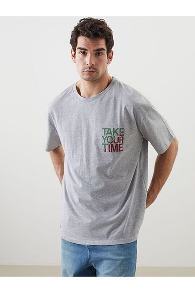 LC Waikiki New Season Crew Neck Printed Combed Cotton Men's T-Shirt - S5Jh62Z8