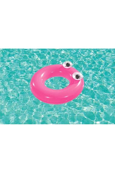 BESTWAY 61 cm Big Eyed Bagel - Big Eyes Bagel - Sea and Pool Ring with Inflatable Eyes