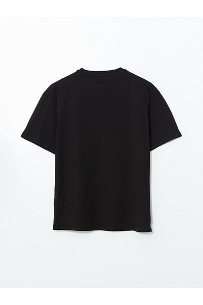 LC Waikiki Ανδρικό μπλουζάκι LCW Crew Neck με εμπριμέ χτενισμένο βαμβάκι