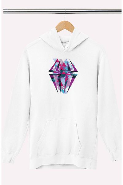 Fuddy Moda Unisex Oversize Spider Gwen Cap-Back Hoodie, Φούτερ με θέμα Spider Universe