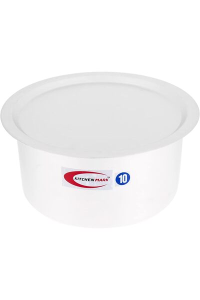 AKDC وعاء طهي من الألومنيوم باللون الفضي من كيتشن مارك سعة 3 كجم