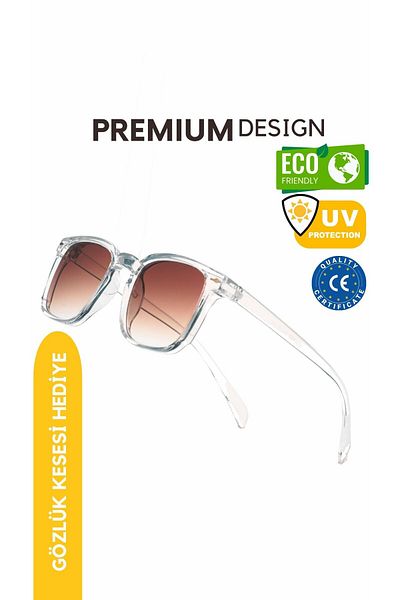 WATCHOFROYAL Uv400 Glass Ce Certificated Transparent Sunglasses for Women and Men - Lorraınew