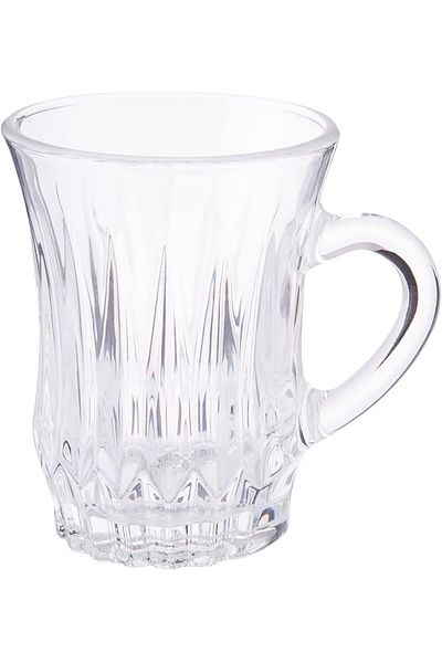 AKDC Glass Tea Mug L(8CM) XW(8CM) XH(10CM) Transparent