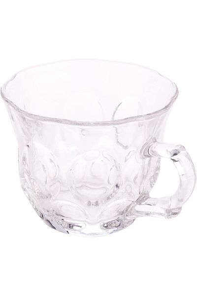 AKDC Glass Tea Mug L(8CM) XW(8CM) XH(6CM) White
