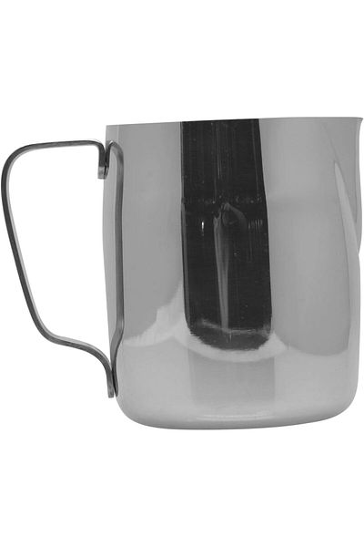 RAJ Stainless Steel Milk Frothing Cup - 14 oz,CMCF48, Espresso Steaming Pitcher,Coffee Frothing Jug