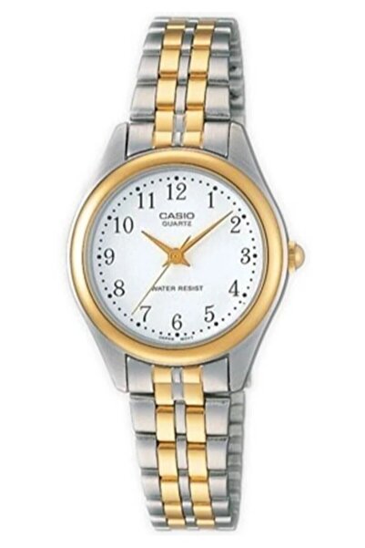 Casio Case Steel Cord Steel Silver Yellow Color Number Women's Wristwatch