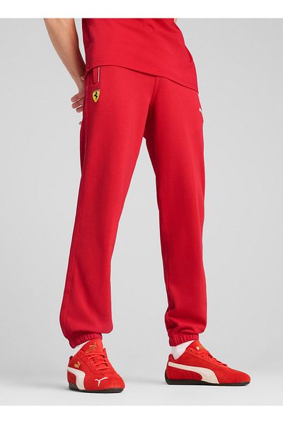 Puma Ανδρική φόρμα Ferrari Race Μαύρη ελαστική μέση κανονική εφαρμογή