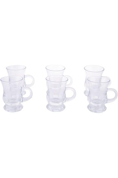 AKDC Tea Glass 6Pcs Set L(6CM) XW(6CM) XH(8CM) Transparent