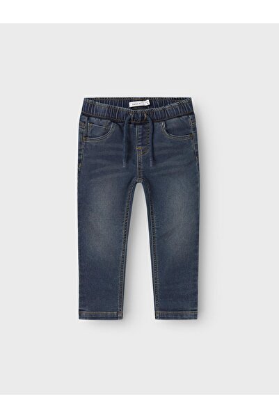 Name it Jeans mit geradem Bein und Sweatstoff