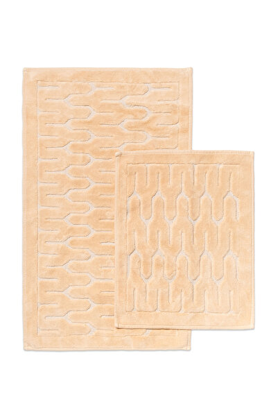 SENAX Σετ 2 χαλιών μπάνιου με σχέδιο φιόγκου - 100% βαμβάκι