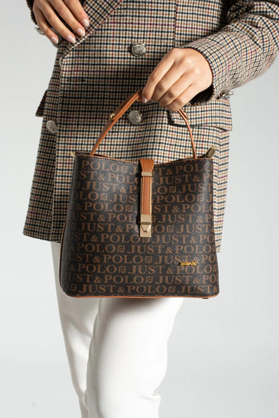 Just Polo حقيبة يد وكتف للنساء باللون الأزرق الصغير 6011MH