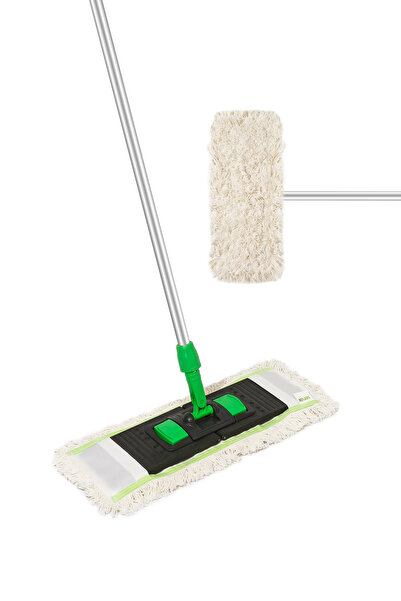 50 Cm Nemli Saçak Mop – Pamuk Polyester, Dayanıklı Dikişli, Tel & Plastik Aparat Uyumlu