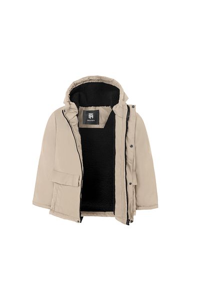 Staristan Boys' Winter Coat - Waterproof and Windproof, Hood, 3 Pockets, Stone Fur Inside