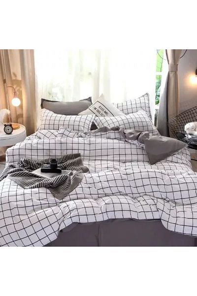 fulina 4-Piece Luxurious 100%Cotton Duvet Cover Set,Soft,Breathable,bedding sets for room,220x240cm
