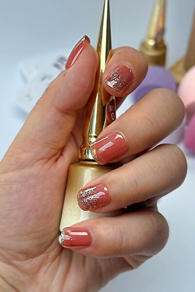 Easy Beauty 24 Adet Küt Takma Tırnak Seti Kısa Takma Tırnak Simli French Tırnak Yapıştırıcı Set Hediyeli R363