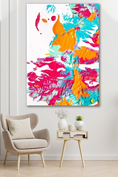 Hediyeler Kapında Yağlı Boya Görünümlü Soyut Kanvas Tablo 100x140