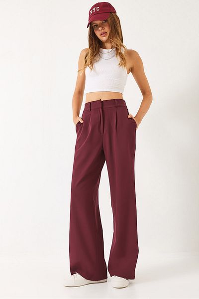 Bianco Lucci Pantaloni largi de damă cu talie elastică 3314 60261045