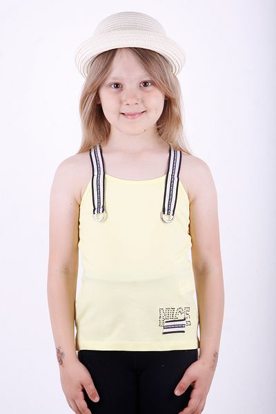 Toontoy Girl's Shoulder Stripe Accessory Tank Top