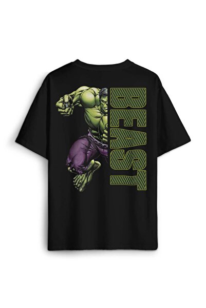 Kendim Seçtim Gym The Beast Hulk Αθλητικό T-Shirt Μαύρο Unisex T-shirt