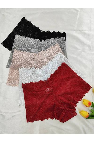 GECKO COLLECTION pantaloni scurți din dantelă gecko boxer chiloți damă 5buc