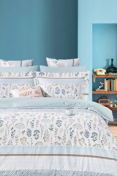 İQON طقم غطاء لحاف مطاطي مزدوج - IVY