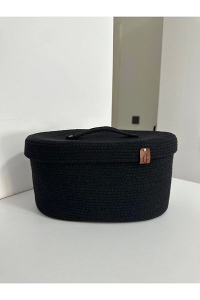 Sevdam Sepet XL Black Large Size Decorative Storage Box with Lid