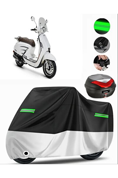 MotoEN Rks Blackster 250I Rear Bag Compatible Motorcycle Tarpaulin Premium (L...