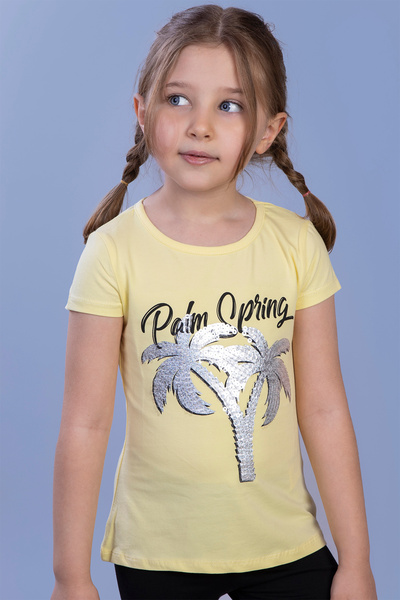 Toontoy Tricou pentru fetiță cu broderie cu paiete