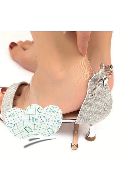 jetfast 10Pcs Transparent Protective Heel Tape Shoe Knocking Anti-Friction Waterproof Transparent Tape