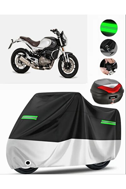 MotoEN غطاء دراجة نارية ممتاز متوافق مع حقيبة السرج QJ SRV550 (متوافق مع القف...