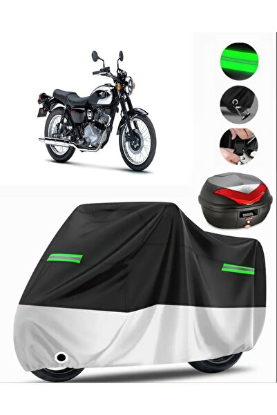 MotoEN Kawasaki MEGURO S1 Rear Bag Compatible Motorcycle Tarpaulin Premium (L...