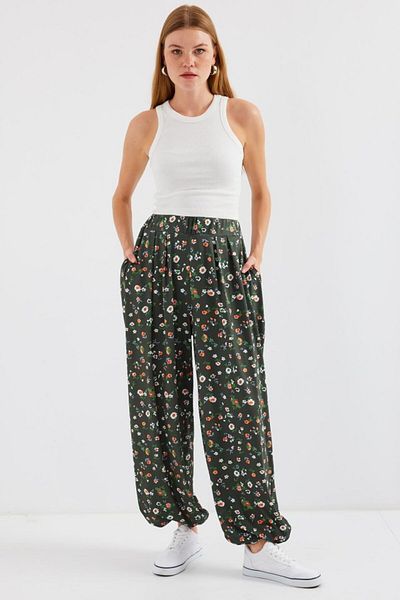 Kokosh moda Khaki 6665 Patterned Shalwar Trousers