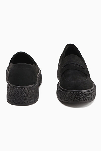 Limoya Bojan Black Suede Thick Sole Casual Women's Shoes