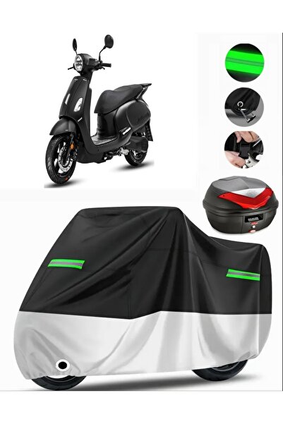MotoEN Sym Fiddle Iv 125 Rear Bag Compatible Premium Motorcycle Tarpaulin (Lo...