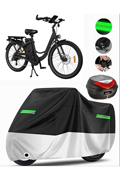 MotoEN Volta Vb7 Rear Bag Compatible Premium Motorcycle Tarpaulin (Lock Compa...