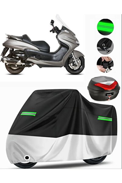 MotoEN غطاء دراجة نارية ممتاز متوافق مع حقيبة Yamaha Majesty 400 الخلفية (متو...