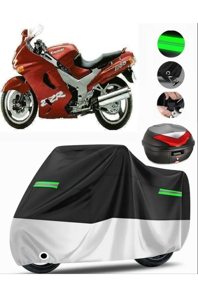 MotoEN Kawasaki Zzr 1100 Rear Bag Compatible Premium Motorcycle Tarpaulin (Lo...