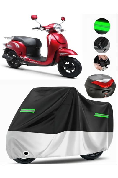 MotoEN غطاء دراجة نارية ممتاز متوافق مع حقيبة Kuba Twister 50 (متوافق مع القف...