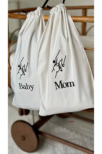 Hanles Embroidered Mother Baby Bag Sac - Set of 2 - Mother Baby Bag Organizer