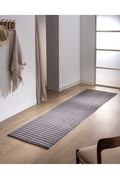 Madame Coco Vivre Bubble Halı - Antrasit - 80x300 cm