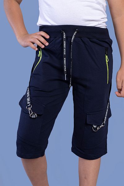 Toontoy Boy's Adjustable Waist Stripe Detailed Capri
