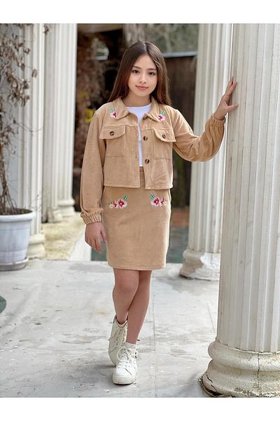 Ysferbutik Girls' Skirt and Jacket, Small Die You Can Come Plus Size