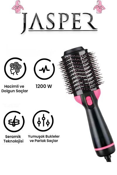 JASPER New Model Hair Styling and Hair Straightener Blow Dry Comb with Negative Ionizer