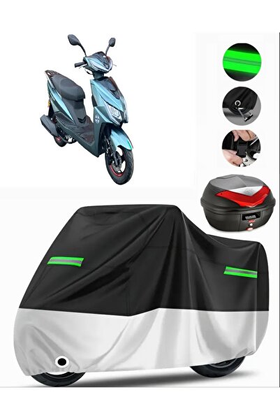 MotoEN غطاء دراجة نارية ممتاز متوافق مع حقيبة Arora Bravo 50 (متوافق مع القفل...