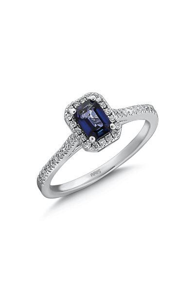 Ariş 0.69 Karat Pırlanta Safir Yüzük