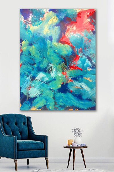 Hediyeler Kapında Mavi Rüya Sürreal Kanvas Tablo 100x140cm