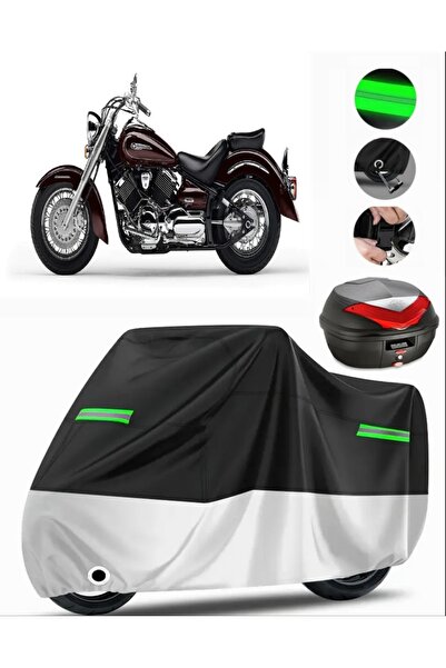 MotoEN حقيبة Yamaha XVS 1100 Drag Star الخلفية المتوافقة مع القماش المشمع الم...