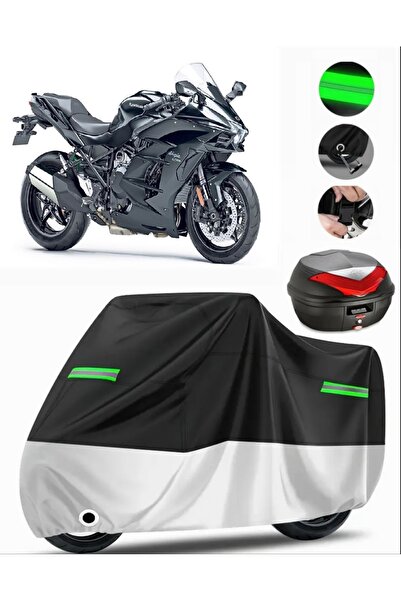 MotoEN غطاء خلفي متوافق مع Kawasaki Ninja H2 SX مصنوع من القماش المشمع الفاخر...